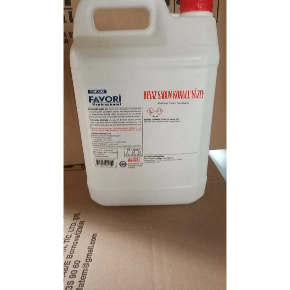 BEYAZ SABUN KOKULU YÜZEY 20 KG